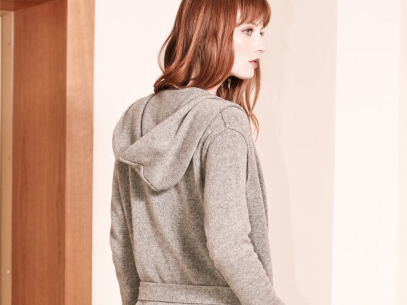 Grey cashmere cardigan, Cashmere wrap sweater, Womens cardigan, Open front cardigan, Long sleeve sweater, Handmade knit cardigan, ANAIS Grey cashmere cardigan, Cashmere wrap sweater, Womens cardigan, Open front cardigan, Long sleeve sweater, Handmade knit cardigan, ANAIS