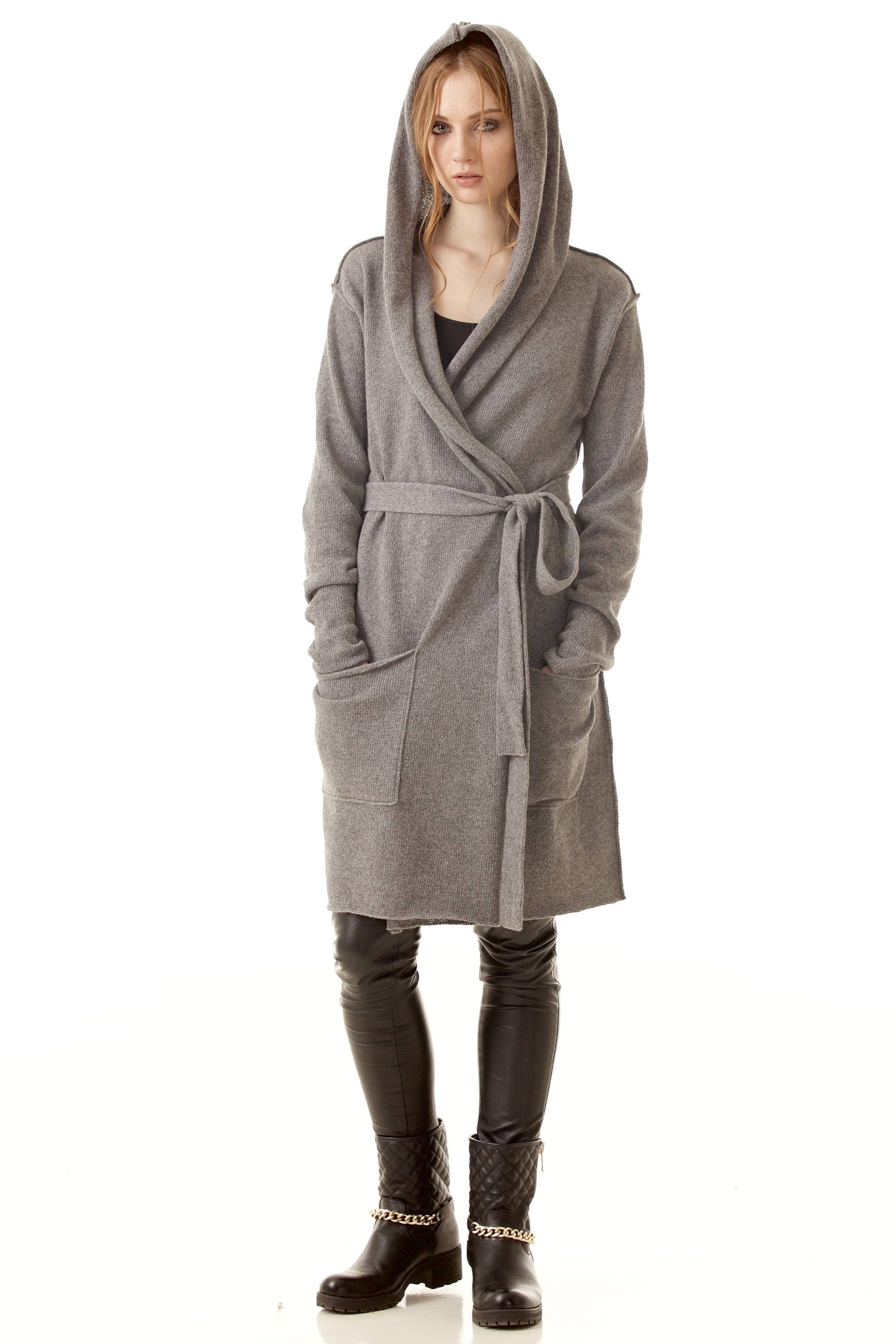 Cashmere cardigan cashmere sweater womens jacket grey wool | Etsy