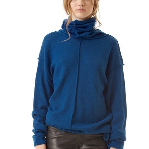 Turtleneck sweater, Turtleneck jumper, Turleneck pullover, Merino wool turtleneck, Knit jumper, Roll neck sweater, Oversized pullover image 3