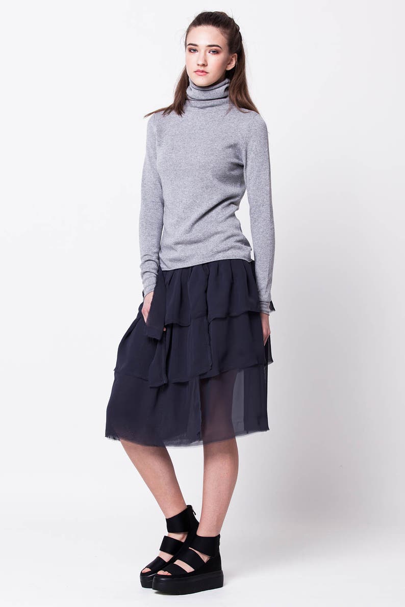 Cashmere turtleneck Grey cashmere womens turtleneck sweater Cashmere sweater Grey sweater KATE GREY Grey turtleneck Kaschmir Pullover