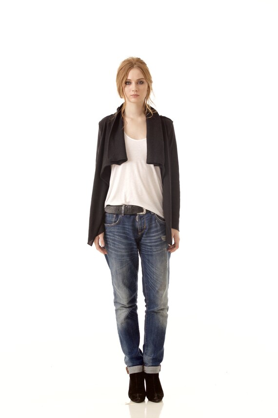 cowl neck wrap cardigan