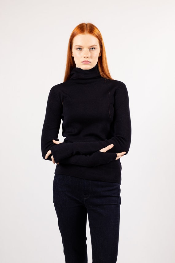 Navy hot sale womens turtleneck