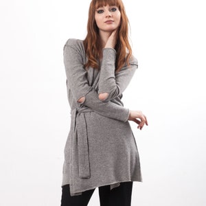Long open front sweater, Cashmere cardigan, Soft knit women’s wool wrap, Premium cozy layer for fall, Handmade knitwear, Elegant knit