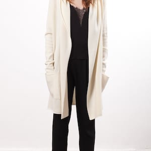 Natural white cardigan sweater for women