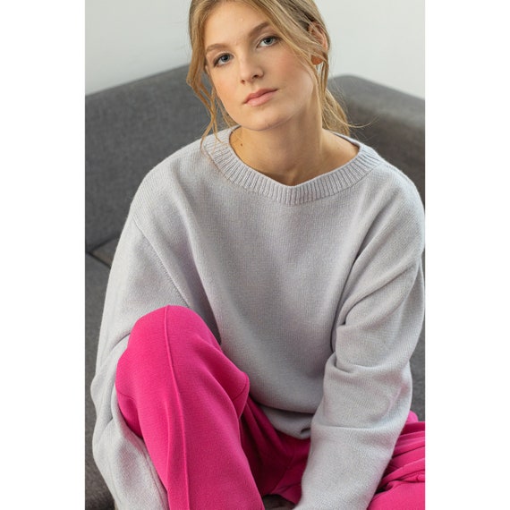 Silk cashmere top sweater womens