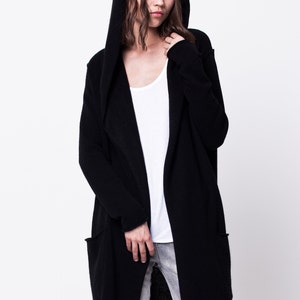 cashmere sweater woman, cashmere sweater, duster cardigan, kaschmirjacke, long hooded sweater, long sweater cardigan, sweater coat for woman image 7