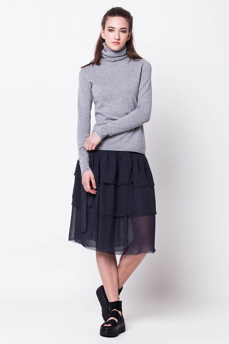 Cashmere turtleneck Grey cashmere womens turtleneck sweater Cashmere sweater Grey sweater KATE GREY Grey turtleneck Kaschmir Pullover