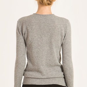 Cashmere jumper for women KAREN by Krista Elsta offers a classic silhouette that pairs effortlessly with any outfit.