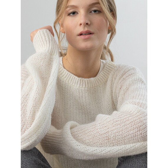 Weisser leichter sommerpulli Clearance
