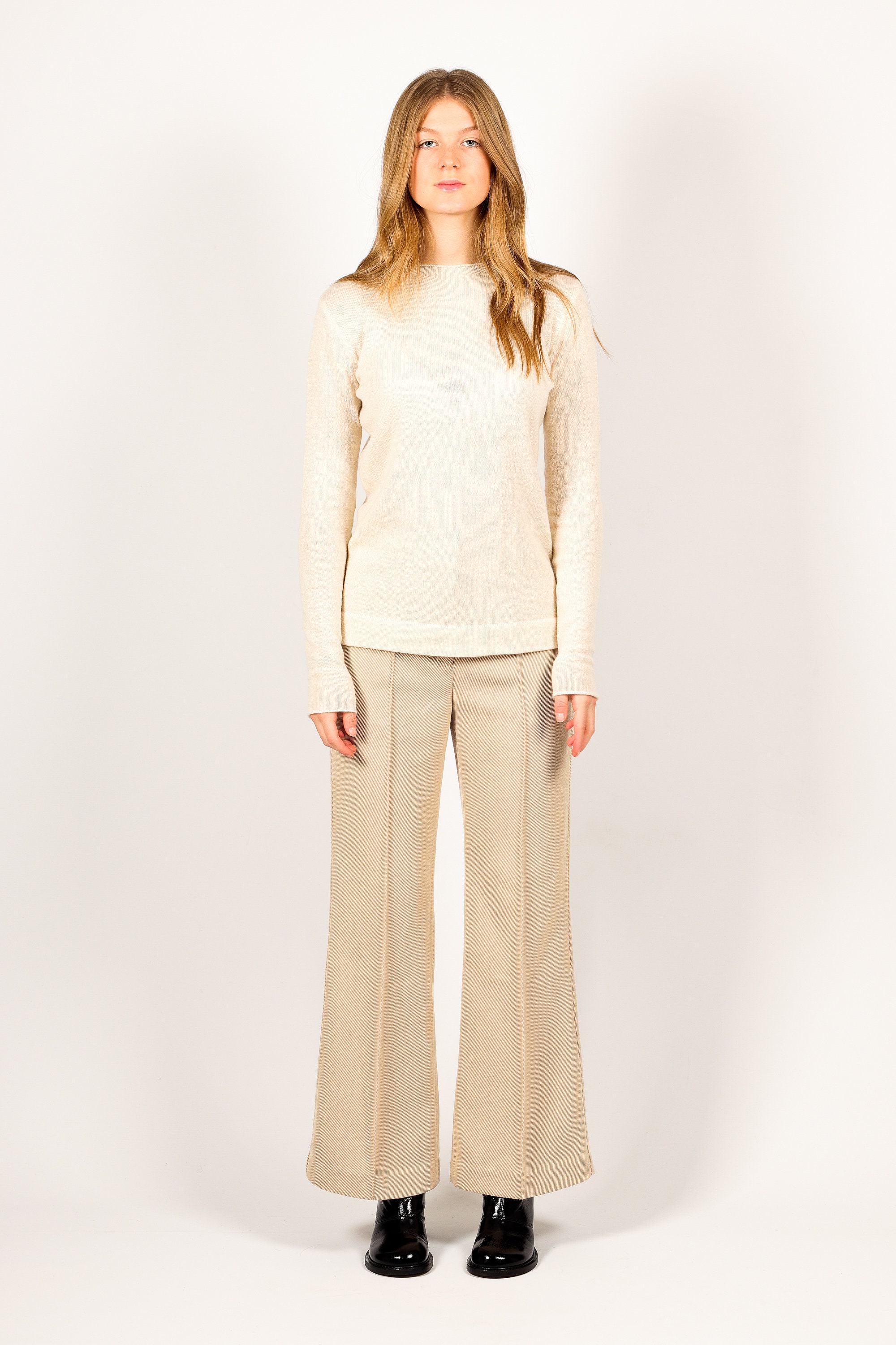 Cashmere sweater grey wool jumper knitted crew neck top | Etsy