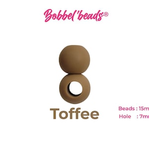 BOBBEL&#39;BEADS® Brown (Toffee) Silicone hair beads