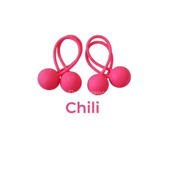 BOBBELASTIC® Red (Chili) silicone hair bobble