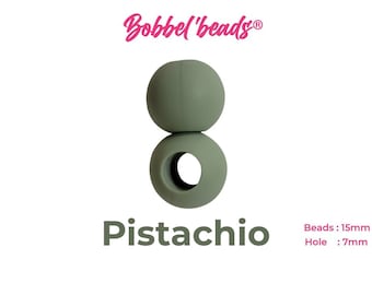 BOBBEL'BEADS® Green (Pistachio) Silicone Hair Beads