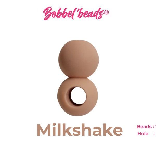 BOBBEL'BEADS® Perles à cheveux en silicone Rose (Milkshake)