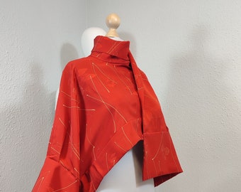 VIONNET-blouse made of natural unused japanese vintage silk