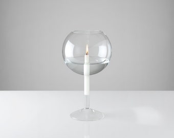 Candleholder - Free Blown Glass - Floating Candleholder - Water Controlled Timer