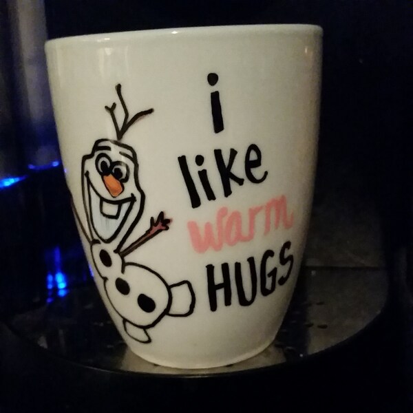 Frozen Inspired Handpainted Olaf Mug