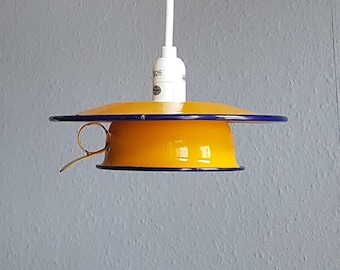 Tassenlampe I - Gedeck aus Emaille - gelb