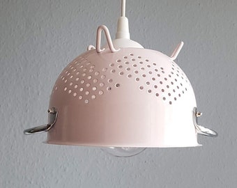 Hanging lamp Sieve XVI -pastel pink II