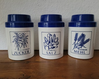 Set of 3 plastic storage containers made in the GDR - 80s