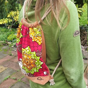 Turnbeutel Hipsterbeutel Rucksack Afrika meets Cord Bild 7