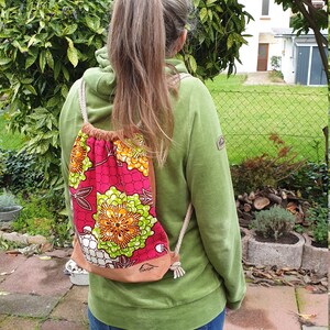 Turnbeutel Hipsterbeutel Rucksack Afrika meets Cord Bild 6