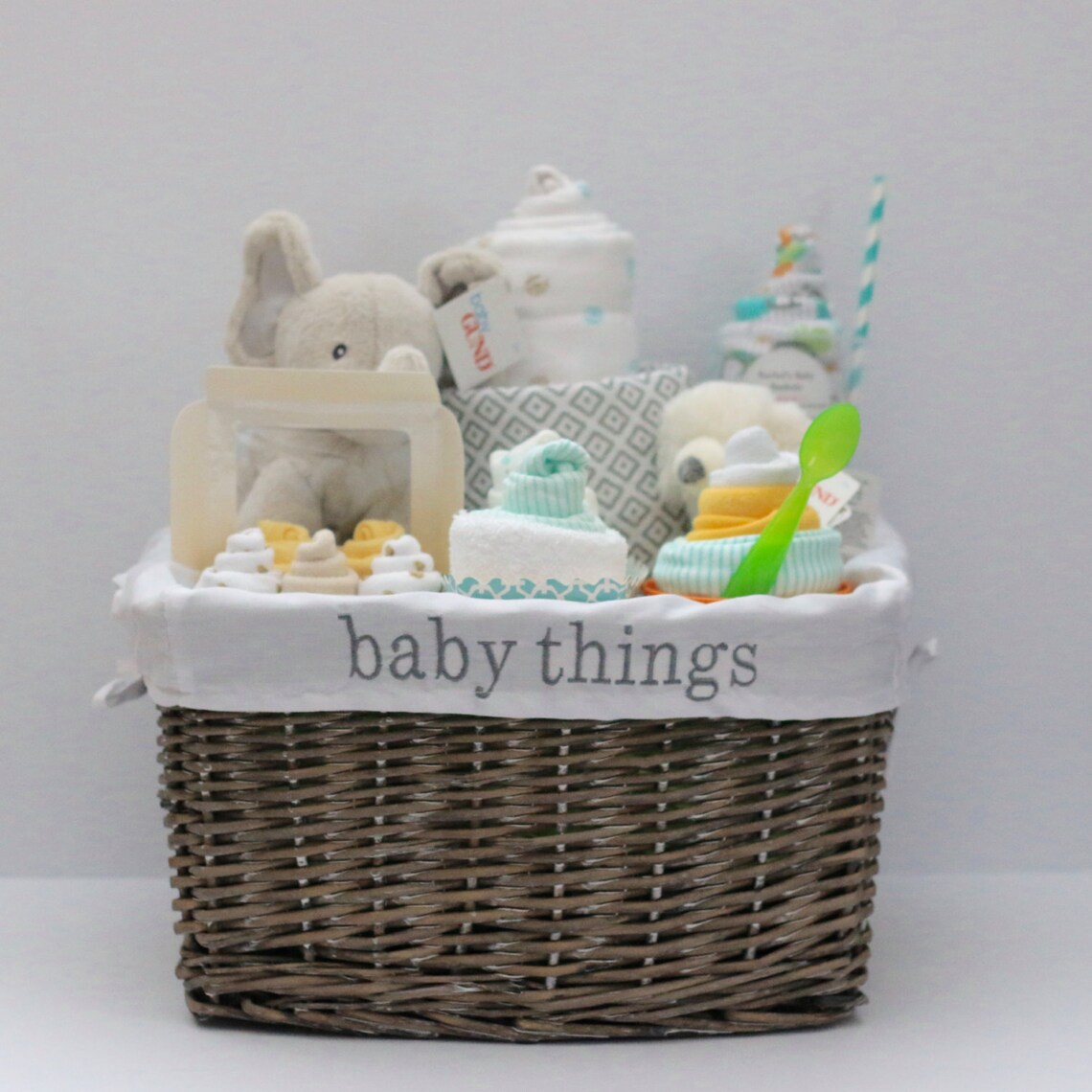 Gender Neutral Baby Gift Basket Baby Shower Gift Unique Baby Etsy