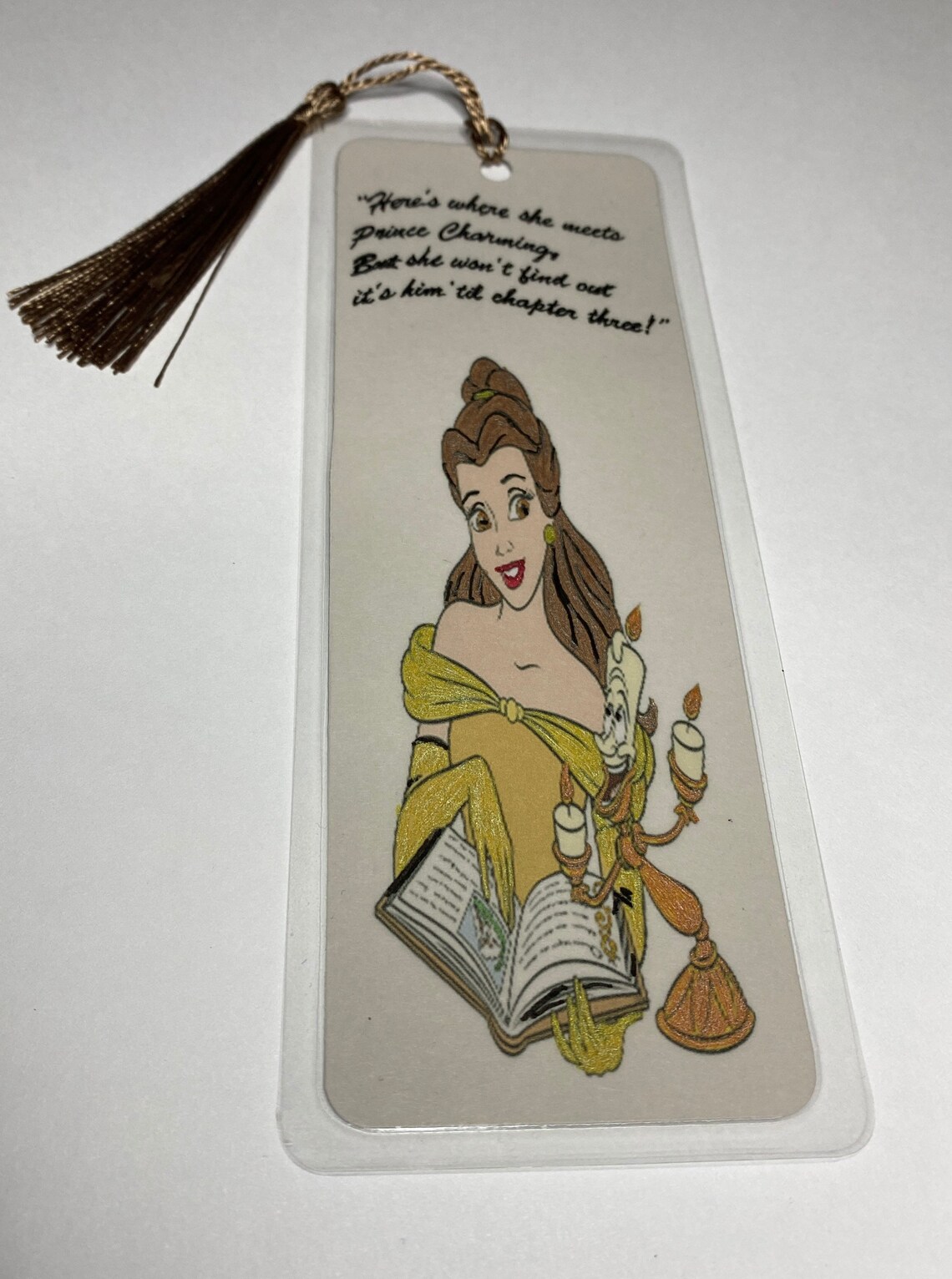 Beauty and the Beast Disney Quote Bookmark with Tassel Belle | Etsy