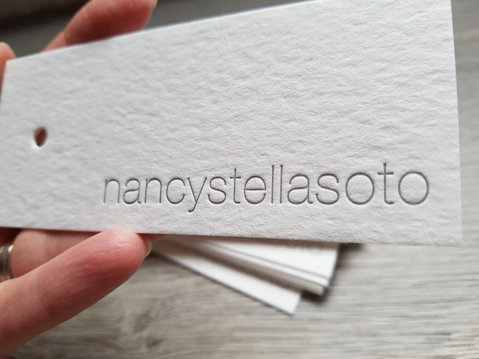 300 Custom Letterpress Large Hang Tags Hole Punching Die Etsy
