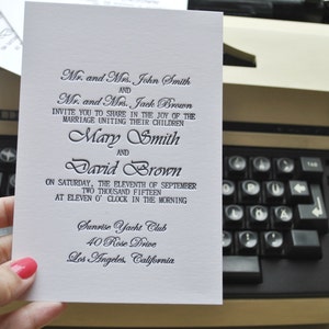 Custom letterpress wedding invitations letterpress RSVP cards, letterpress save the date cards image 5