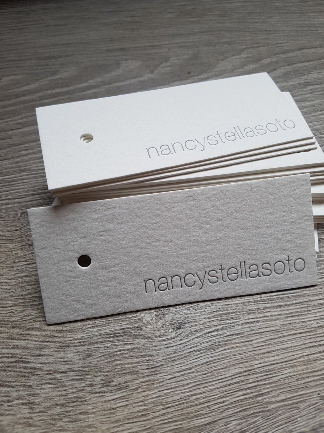 300 Custom Letterpress Large Hang Tags Hole Punching Die Etsy