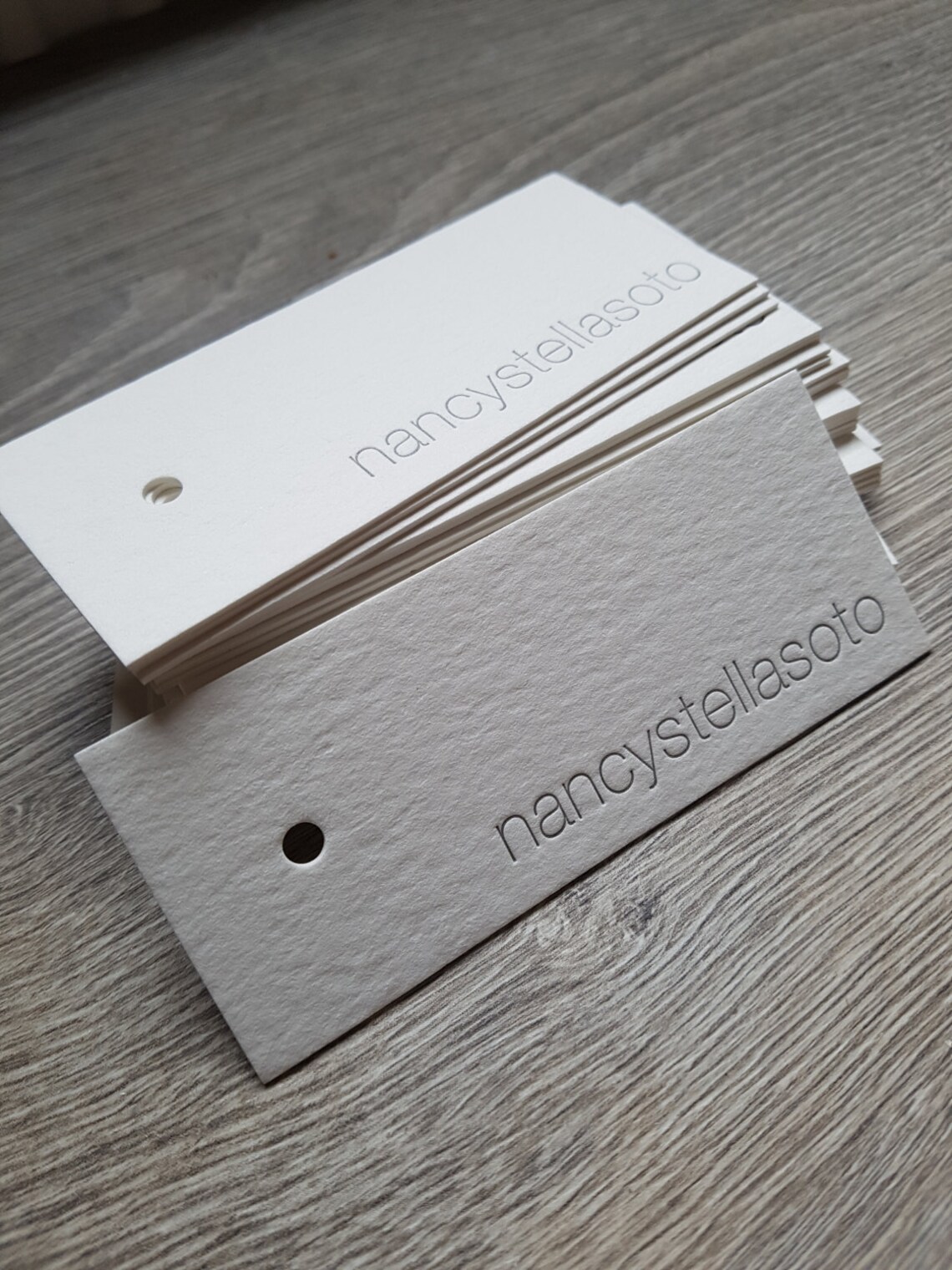 300 Custom Letterpress Large Hang Tags Hole Punching Die Etsy