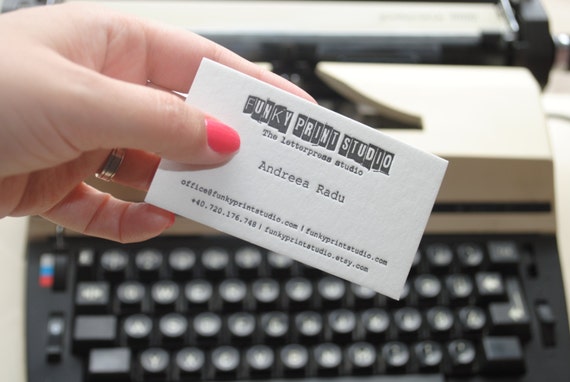 200 Custom Letterpress Business Cards Letterpress Calling