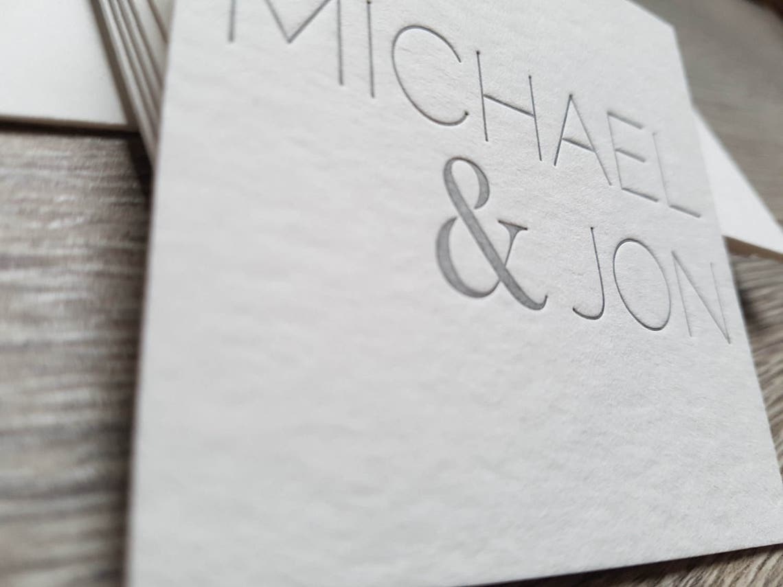 500 Custom Letterpress Hang Tags Square Letterpress Tags Hole Punching