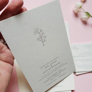 Custom letterpress wedding invitations; letterpress RSVP cards, luxury wedding stationery