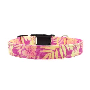 Hibiscus Dog Collar | Tropical Dog Collar | Dog Collar | Dog Collars | Flowers | Hawaiian | Hawaii | Adjustable Dog Collar | Custom Made