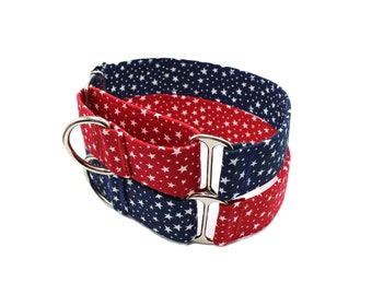 Martingale Patriotic 4th Of July Dog Collar, Adjustable Dog Collar, Stars, Patriot, American Pride