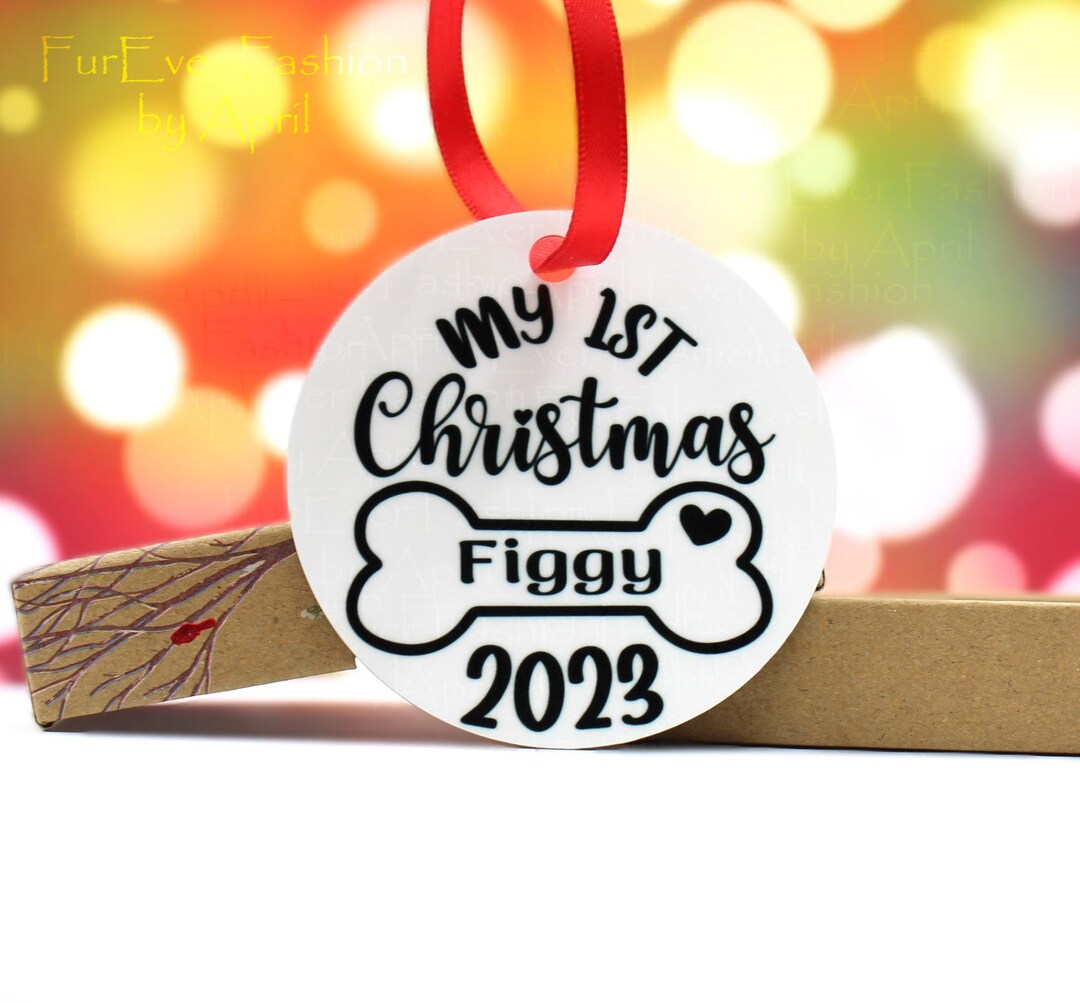 Dogs First Christmas Ornament Custom Personalized Dog Christmas