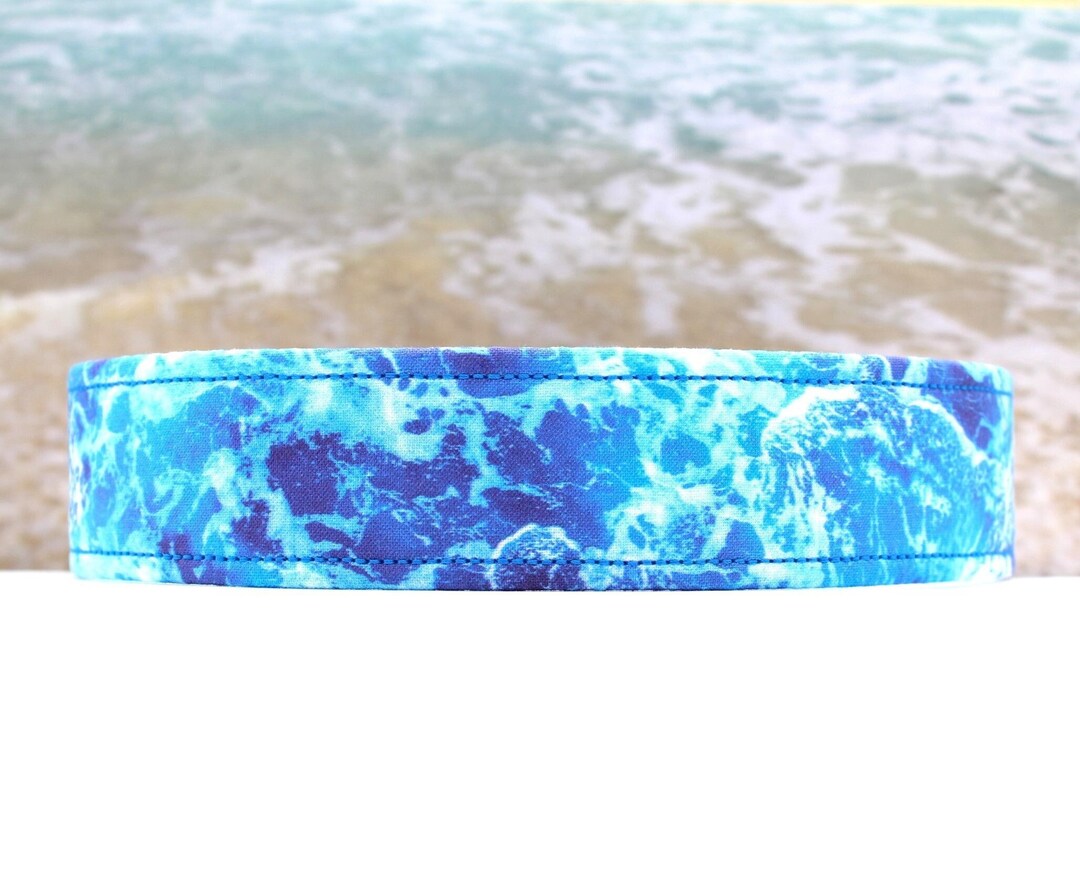 Ocean Waves Dog Collar Beach Dog Collar Summer Waves Sea Tropical Dog