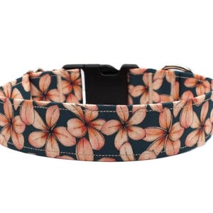 Handmade Plumeria Floral Dog Collar: Tropical Beach Style