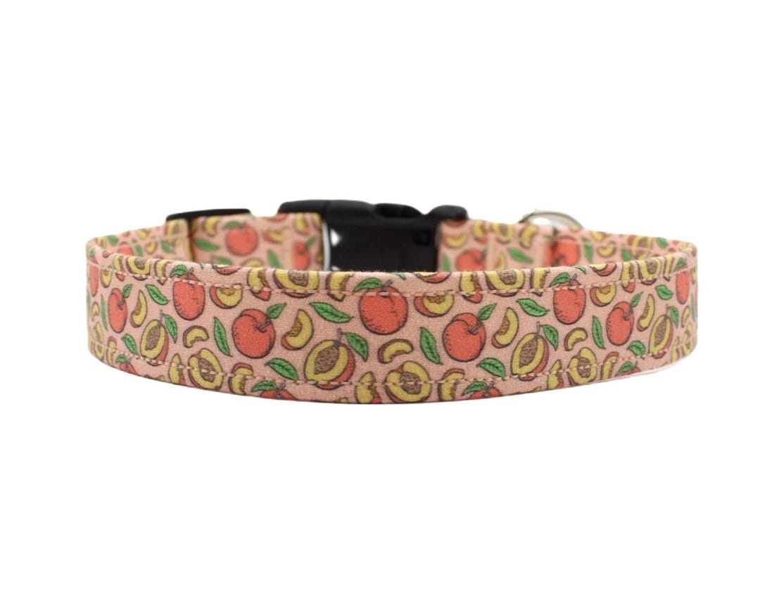 Peaches Dog Collar Peaches Adjustable Dog Collar Peachy Fruits
