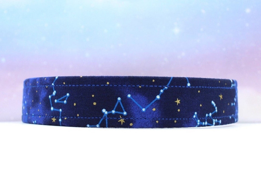 Galaxy Dog Collar Constellation Space Dog Collar Stars Blue Dog Collar
