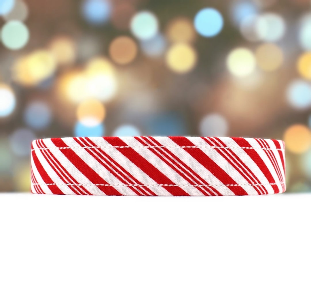 Candy Cane Dog Collar Handmade Dog Collar Handmade Gift Christmas Dog