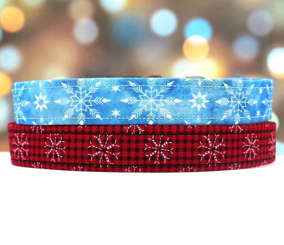Snowflake Dog Collar Christmas Dog Collars Dog Collars Snowflakes