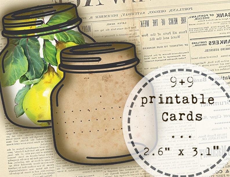Autumn in the air Printable Ephemera Thanksgiving Printable Digital Tags Harvest, Junk Journal Tags Fall Mason Jar Tags