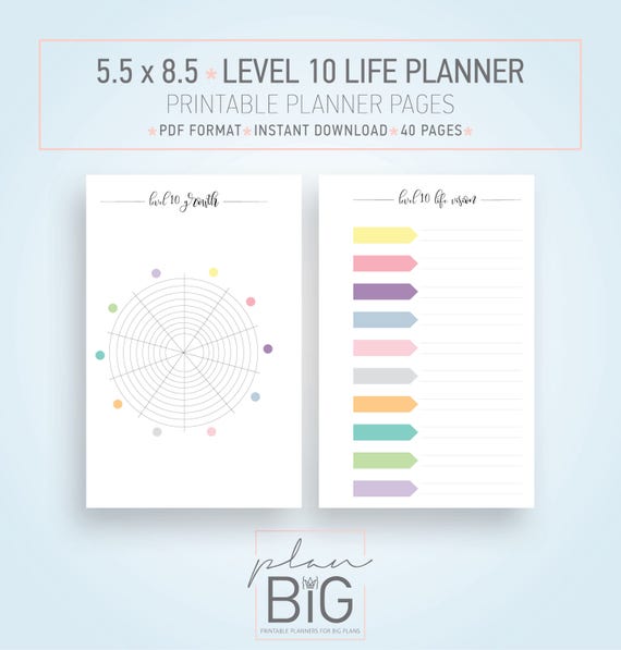 5.5 x 8.5 planner Printable planner Resolutions Planner | Etsy