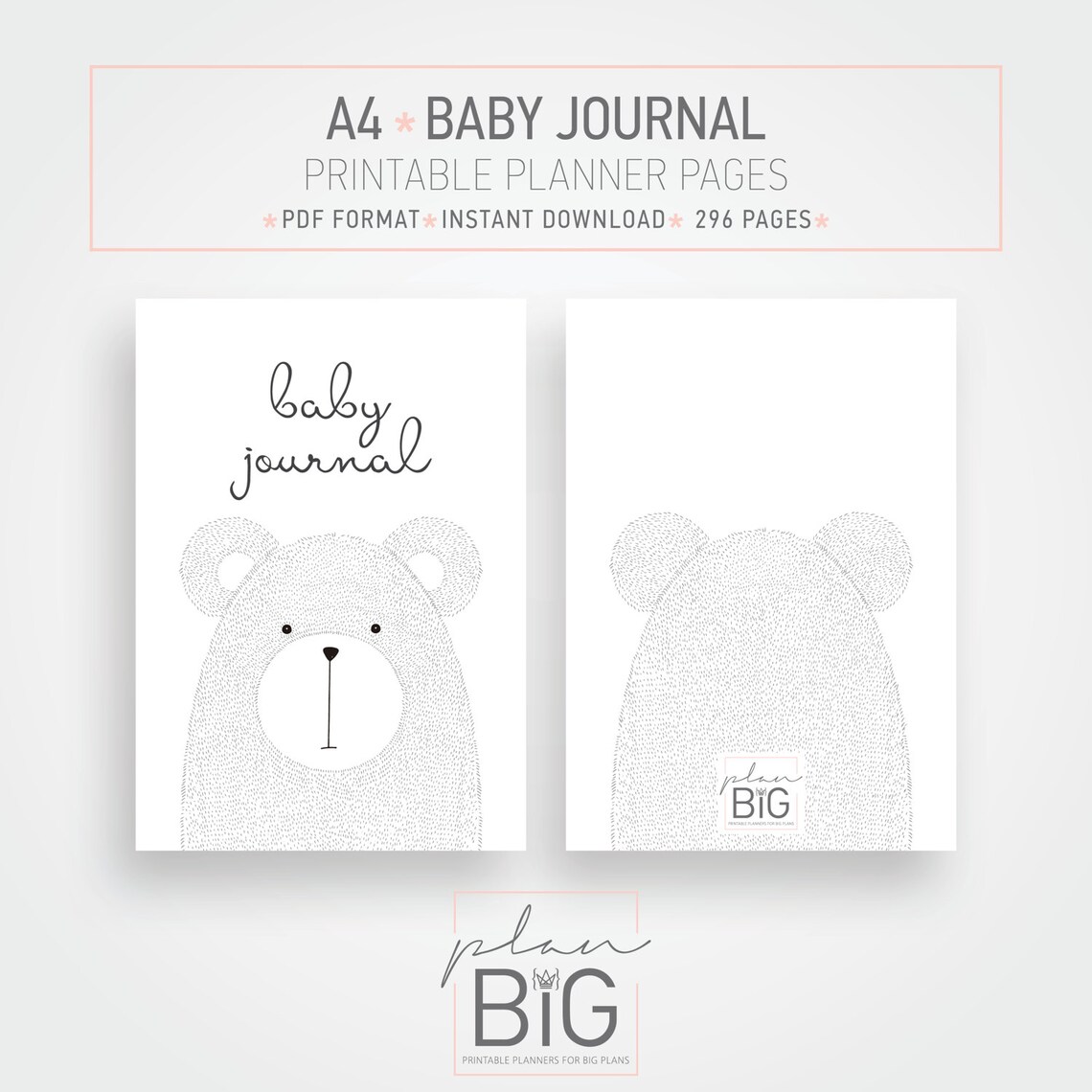 Printable Baby Journal Pregnancy journal A4 planner Baby Etsy