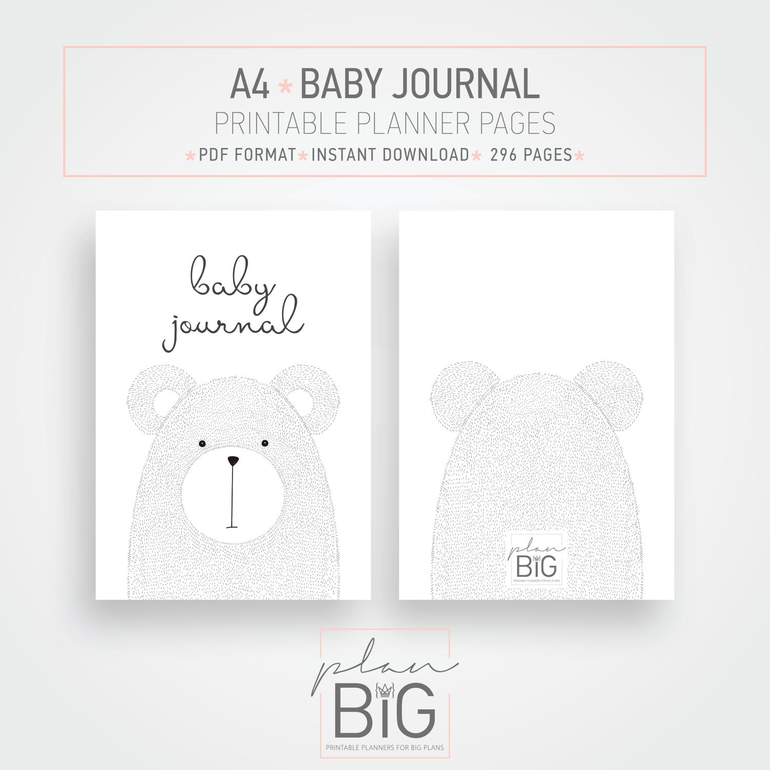 Printable Baby Journal Pregnancy journal A4 planner Baby Etsy
