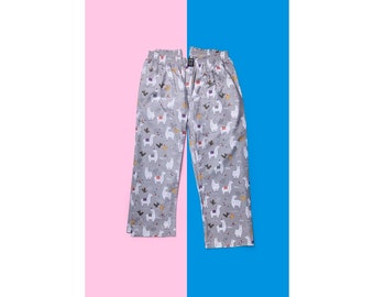 Matching Couple cotton sleeping trousers pyjamas pants ALPACAS his hers