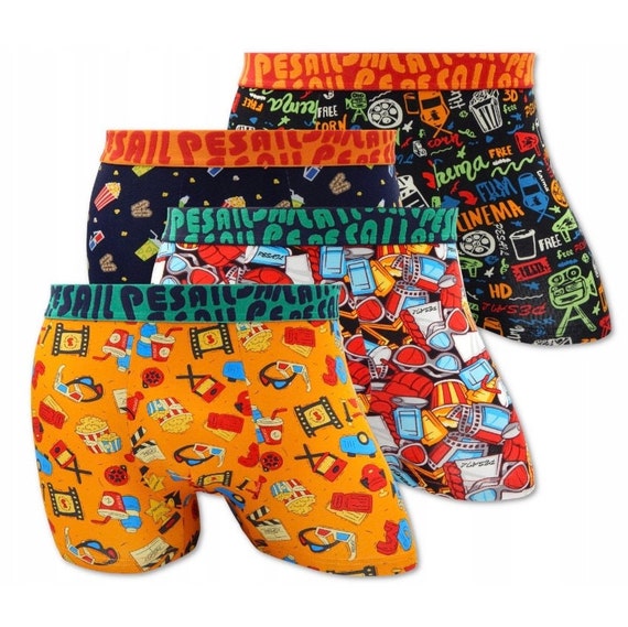 Men's Boxers Pants Underwear Crazy Print Junk Food Pocorn -  Denmark